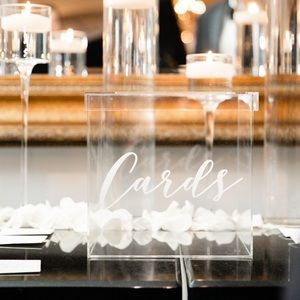 Acrylic card box for party/wedding